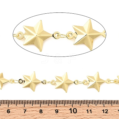 304 Stainless Steel Star Link Chains CHS-C021-03B-G-1