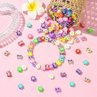 200Pcs 2 Styles Handmade Polymer Clay Beads CLAY-CJ0002-04-1