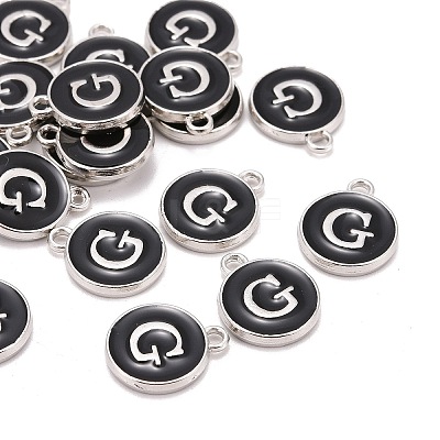 Platinum Plated Alloy Charms LS-ENAM-S118-02G-P-1