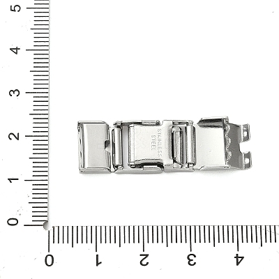 201 Stainless Steel Watch Band Clasps STAS-K252-14B-P-1