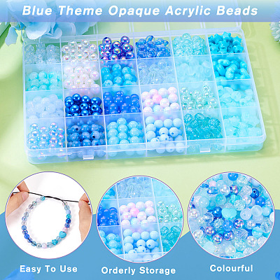 Opaque Acrylic Beads SACR-TA0001-45C-1