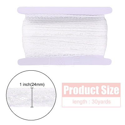 30Yards Nylon Elastic Lace Trim SRIB-ME0001-16-1