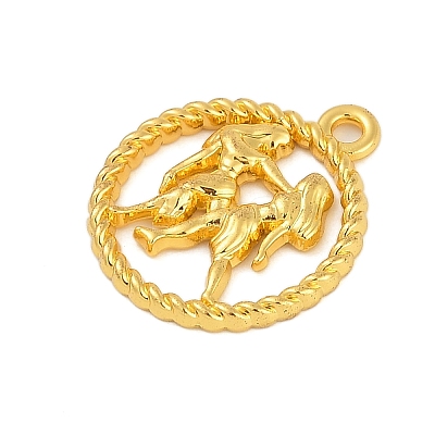 Twelve Constellations Alloy Pendants PALLOY-Q006-01G-G-1