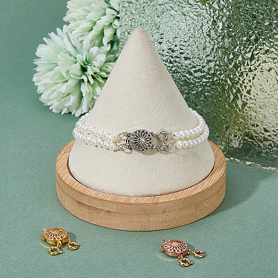 3Pcs 3 Colors Brass Box Clasps KK-DC0003-80-1