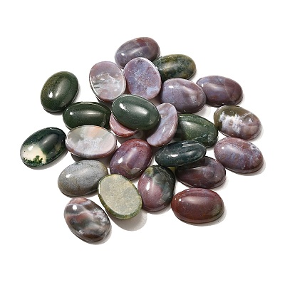 Natural Indian Agate Gemstone Cabochons G-T020-18x25mm-27-1