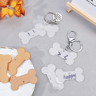 Transparent Blank Acrylic Pendants TACR-NB0001-11-1