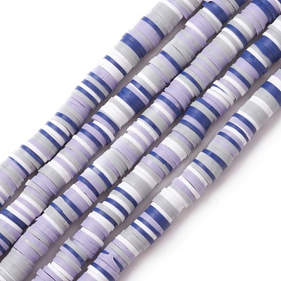 Handmade Polymer Clay Beads Strands CLAY-R089-8mm-T010-1