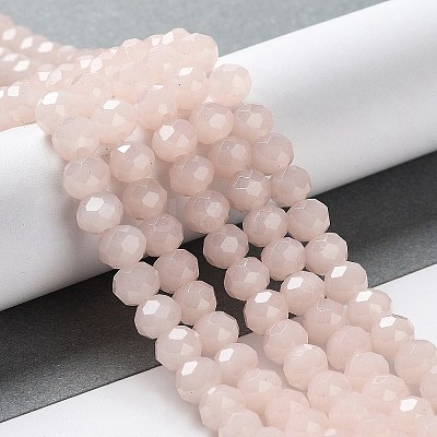 Baking Paint Imitation Jade Glass Bead Strands X-DGLA-A034-J6MM-A41-1