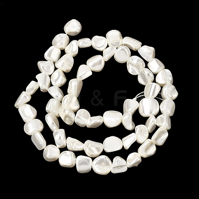 Electroplated Shell Pearl Beads Strands BSHE-B008-06C-1