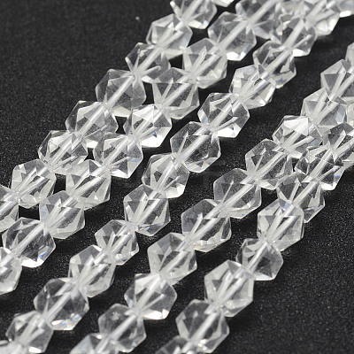 Natural Quartz Crystal Beads Strands G-F523-46-8mm-1