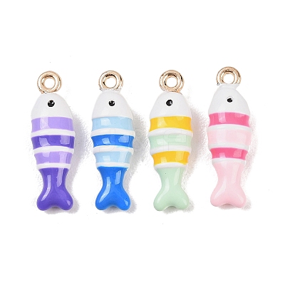 Alloy Enamel Pendants ENAM-A012-17B-G-1