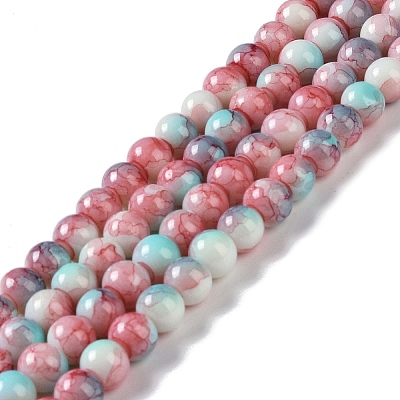 Baking Paint Glass Bead Strands GLAA-H031-01B-01-1