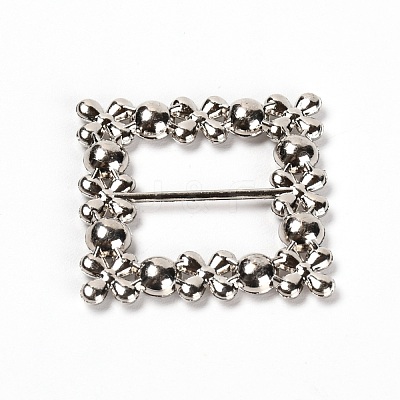 Square Alloy Buckles JEWB-WH0014-10B-1