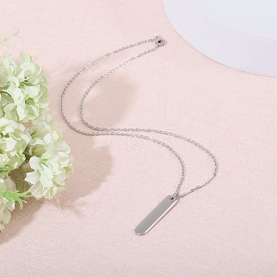 6Pcs 304 Stainless Steel Pendant Necklace NJEW-CA0001-20P-1