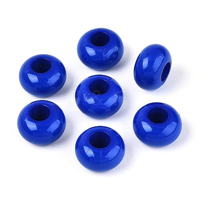 Opaque Acrylic European Large Hole Beads SACR-N019-03B-1