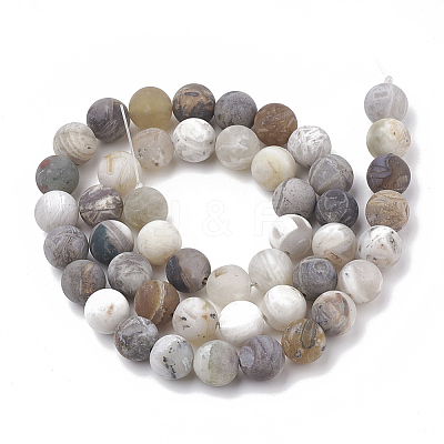Natural Bamboo Leaf Agate Beads Strands X-G-T106-027-1