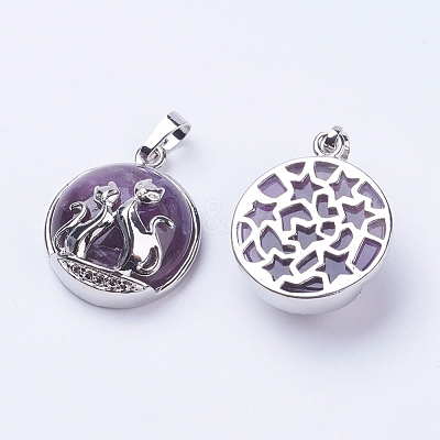 Natural Amethyst Pendants X-G-K234-A03-1