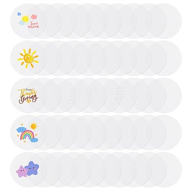 50Pcs Acrylic Sheets AJEW-GL0003-42-1