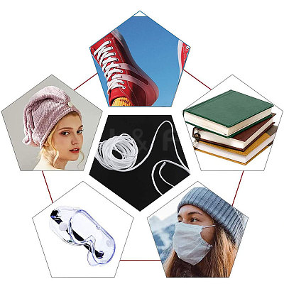 Flat Nylon Elastic Band for Mouth Cover Ear Loop OCOR-GF0001-01-1