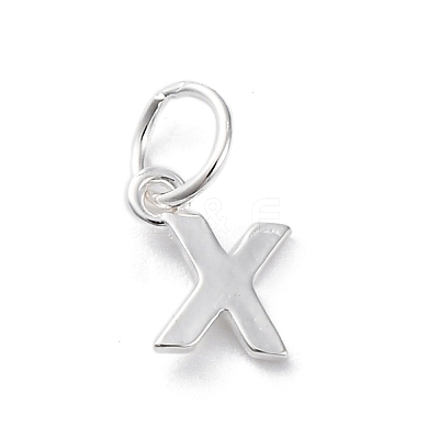 925 Sterling Silver Letter Charms STER-C012-01S-X-1