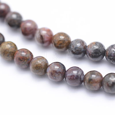 Natural Pietersite Beads Strands G-P336-01-4mm-1