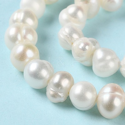 Natural Cultured Freshwater Pearl Beads Strands PEAR-E018-58-1