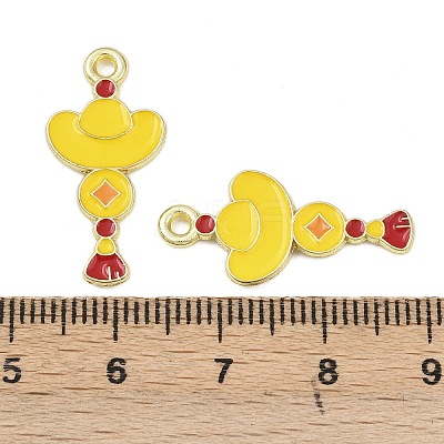 New Year's Day Alloy Enamel Pendants FIND-I067-03G-01-1