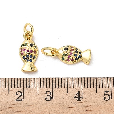Brass Micro Pave Cubic Zirconia Pendants KK-D502-26L-G-1