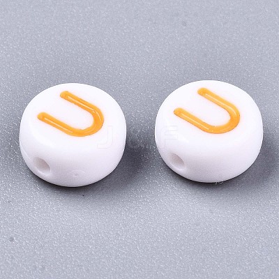 Opaque White Acrylic Beads MACR-N012-01U-1