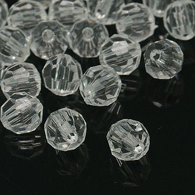 Transparent Acrylic Beads X-DB8mmC01-1