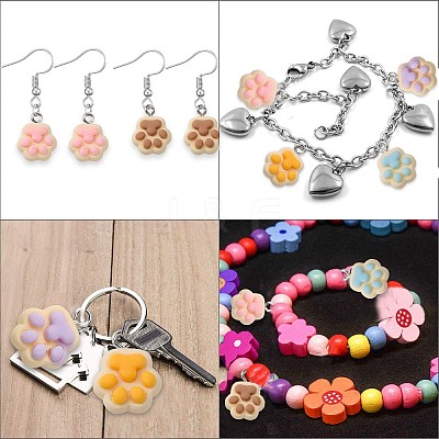 40Pcs 5 Colors Opaque Resin Pendants RESI-CJ0002-31-1