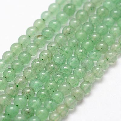 Natural Green Aventurine Beads Strands G-N0202-02-3mm-1