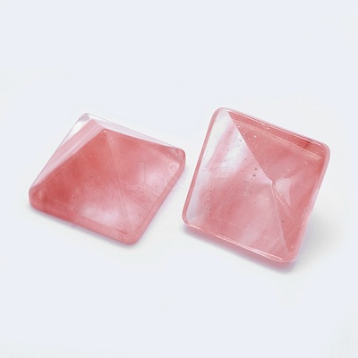 Watermelon Stone Glass Cabochons G-G759-Y17-1