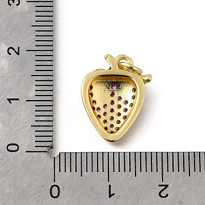Brass Micro Pave Cubic Zirconia Pendants KK-Q066-32G-1