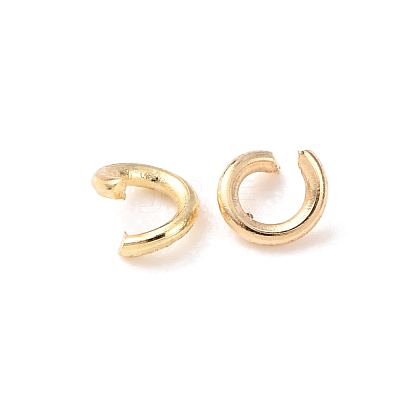 Brass Open Jump Rings KK-G604-08G-14-1