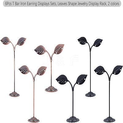 3 Pcs Iron Earring Displays Sets EDIS-FG0001-09-1