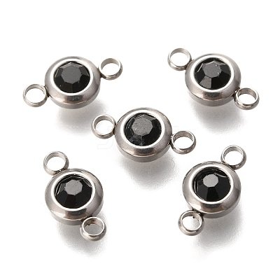 304 Stainless Steel Rhinestone Links Connectors LS-STAS-P237-17P-03-1