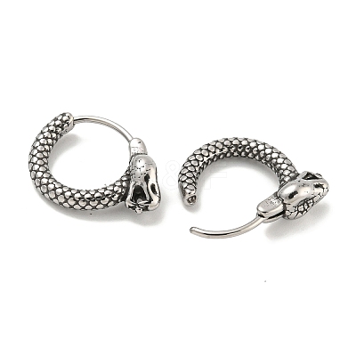 316 Surgical Stainless Steel Hoop Earrings EJEW-D096-13F-AS-1
