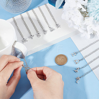 12 Constellation Alloy Rhinestone Cup Handle Pendant Decoration HJEW-AB00383-1
