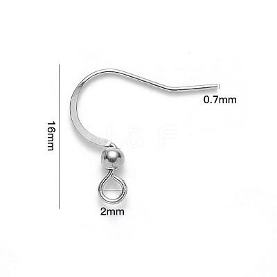 Tarnish Resistant 304 Stainless Steel French Earring Hooks X-STAS-S111-004-1