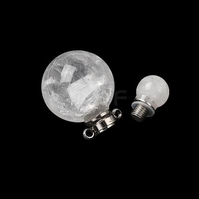 Natural Quartz Crystal Perfume Bottle Pendants GG-CBA7610-02P-06-1