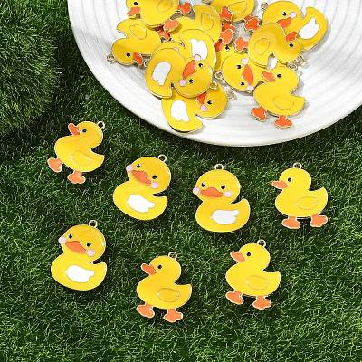 20Pcs 2 Styles Alloy Enamel Pendants ENAM-YW0008-25-1