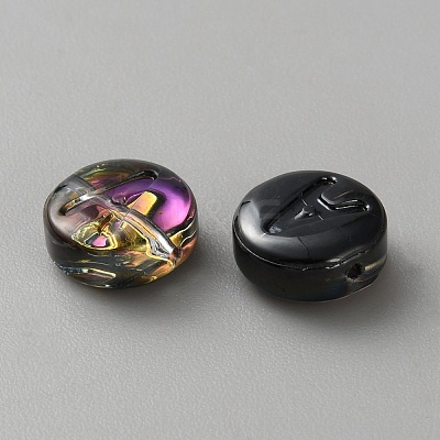 Transparent Electroplated UV Plating Glass Beads GLAA-TAC0024-12C-A-1