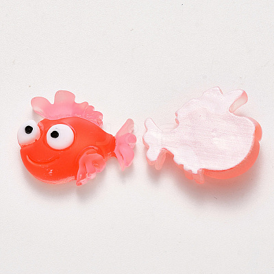 Translucent Frosted Resin Cabochons LS-CRES-N022-14-1