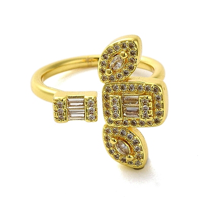 Brass with Cubic Zirconia Rings LS-RJEW-B057-04G-03-1