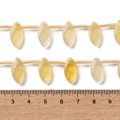 Natural Yellow Fluorite Beads Strands G-P607-A07-01-1