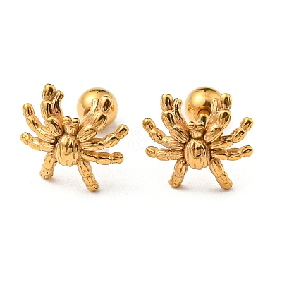 Ion Plating(IP) 304 Stainless Steel Stud Earrings EJEW-Z034-18G-1
