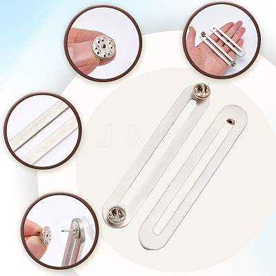 4Pcs 304 Stainless Steel & Brass Brooches JEWB-CP00001-1