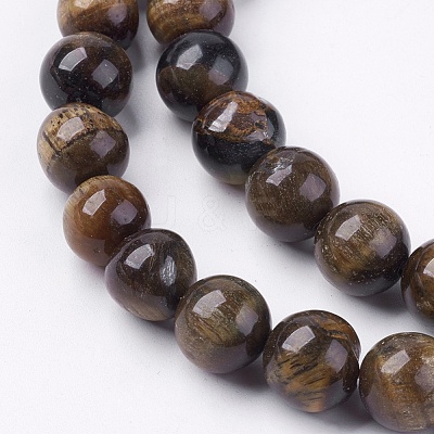 Natural Tiger Eye Round Bead Strands G-R200-10mm-1