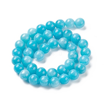 Natural Mashan Jade Round Beads Strands G-D263-10mm-XS20-1